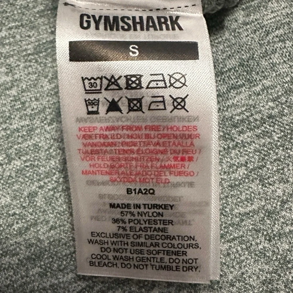 Gymshark Green Flex High‎ Waist Leggings S Athleisure Gym Yoga Workout - Picture 4 of 9